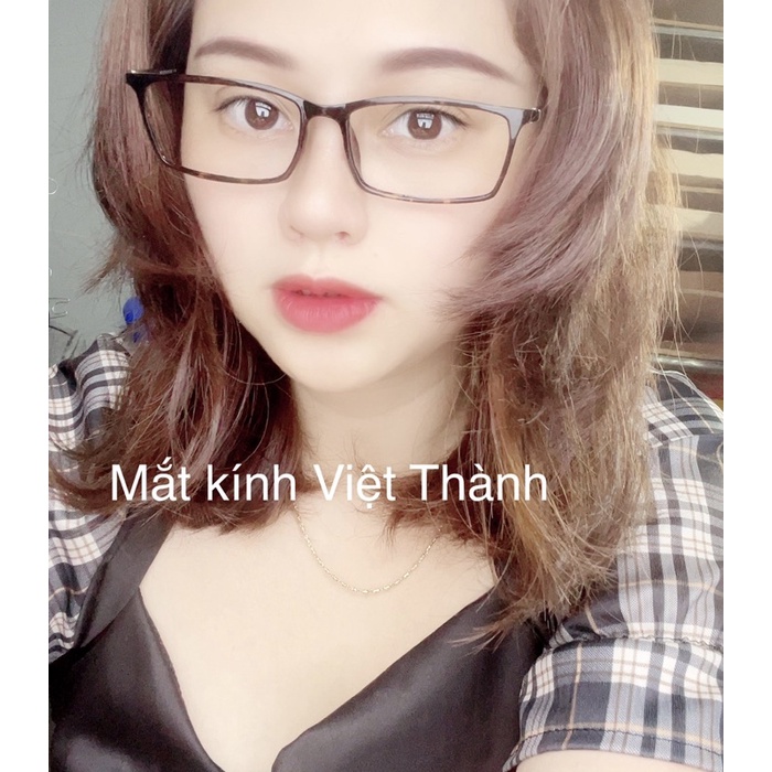 gọng kính CẬN dẻo vuông ultem da báo siêu nhẹ