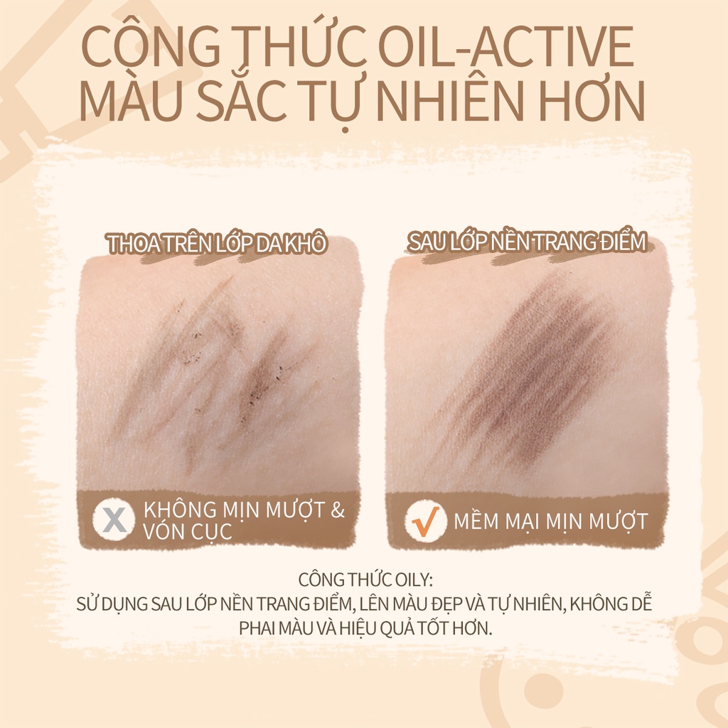 Bút chì kẻ lông mày POPJUICE Ireneda hai đầu mềm mịn