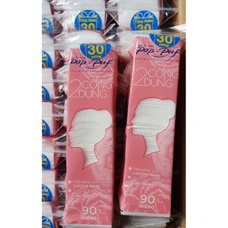 Bông trang điểm Pop-puff 2CD 90 miếng tặng 30 miếng