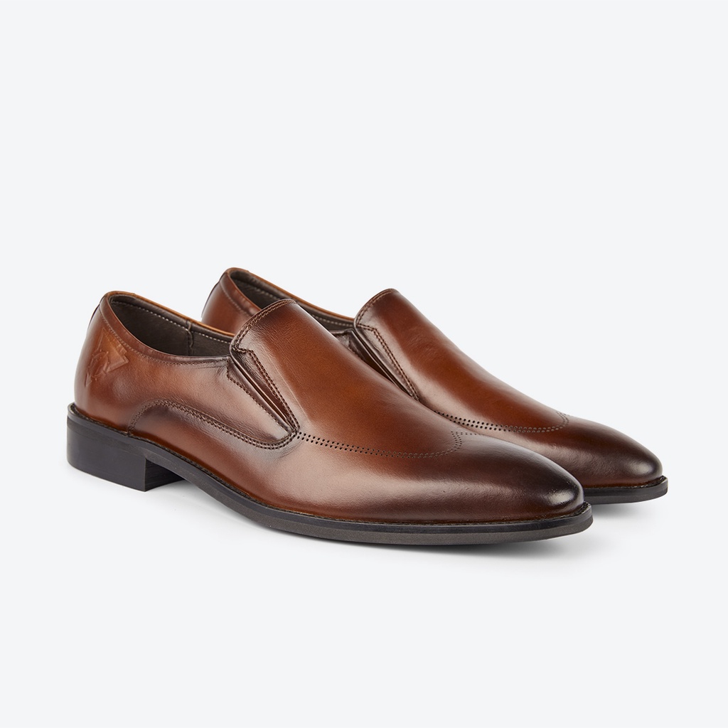 Giày lười Loafer da bò thật VSMAN - Giày mọi nam công sở cao cấp da trơn kiểu dáng ôm chân dành cho quý ông - HHG010