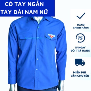 Áo sơ mi đoàn thanh niên nam nữ cao cấp hàng tiêu chuẩn, áo đoàn viên có bigsize
