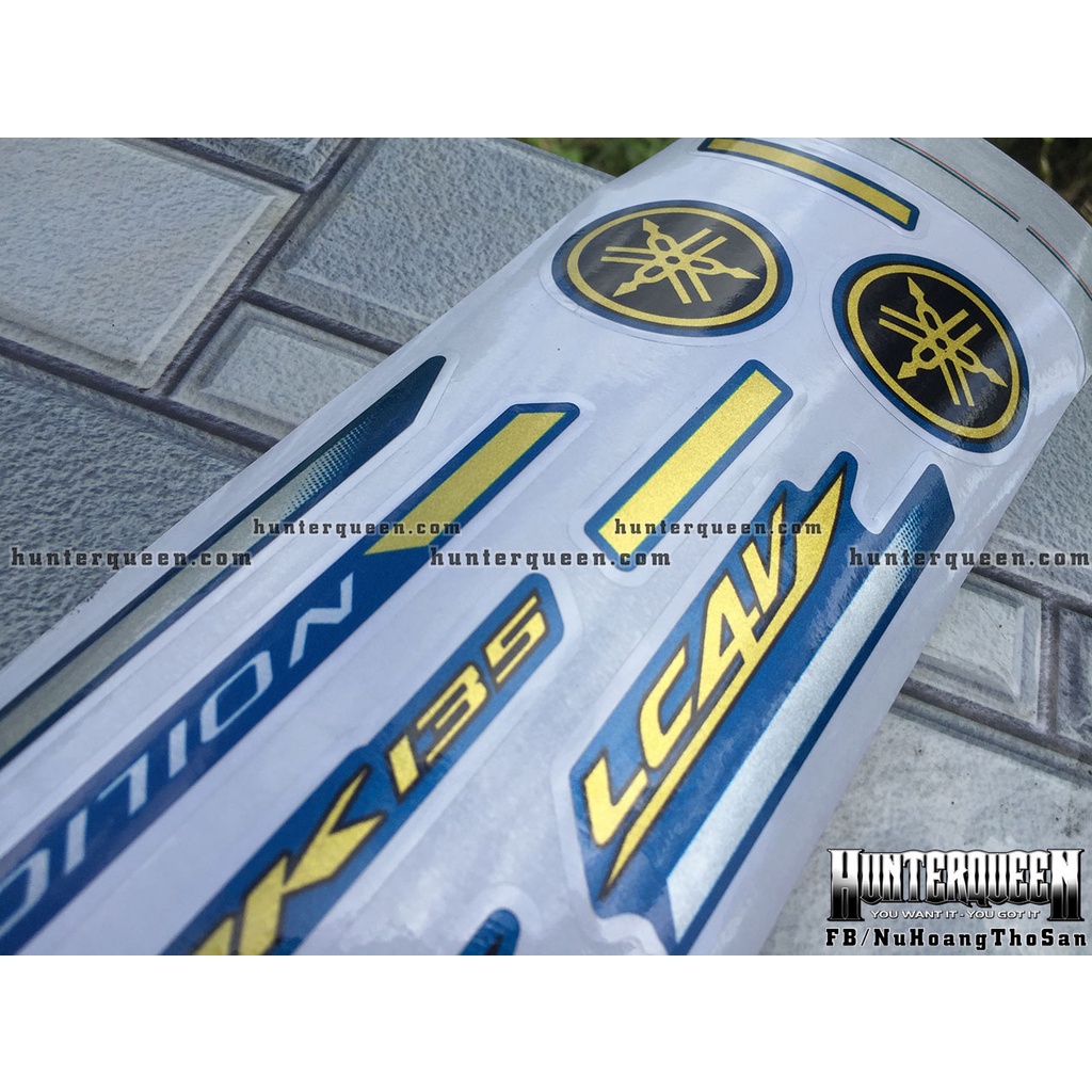 Tem in UV cao cấp. Exciter 135 đời 2006-2009. Spark Limited. Decal tem xe ép nhiệt kích thước chuẩn. Chất lượng