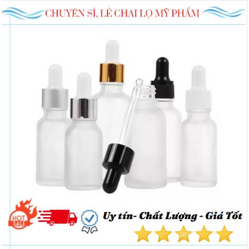 Bộ Chai Chiết Mỹ Phẩm Tinh Chất Serum Thân Mờ 5ml - 100ml