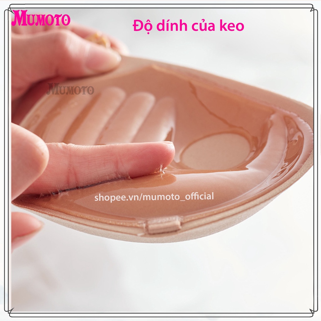Miếng dán nâng ngực silicon siêu nâng bám dính, áo bra dán ngực cài trước - MUMOTO