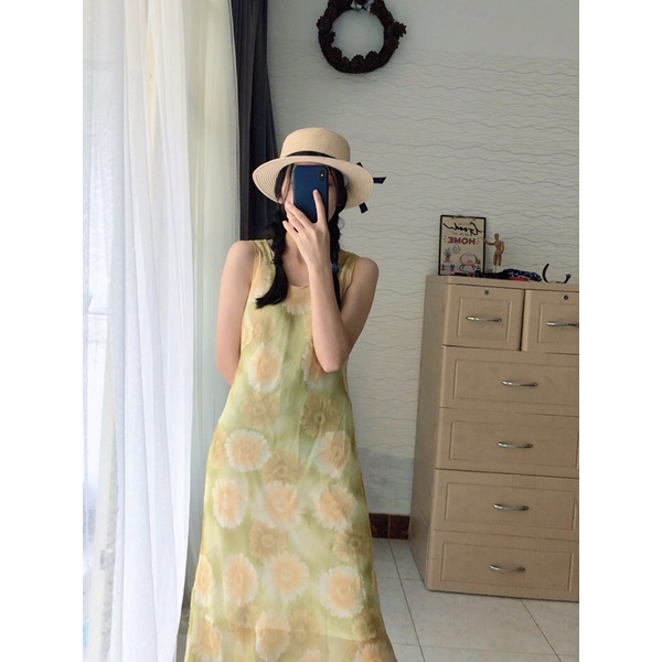 Đầm hoa dáng dài -DAM010