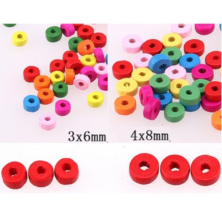 Gói khoảng hạt gỗ đệm 3x6mm & 4x8mm