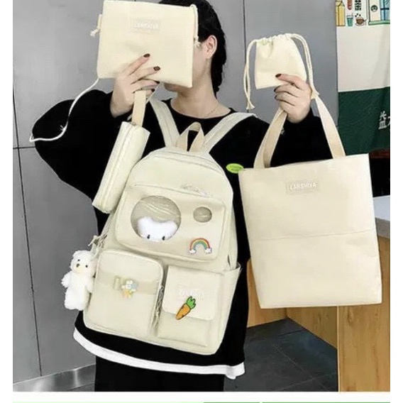Balo 4 món Thời Trang đi học sinh viên học sinh - 3 hộp