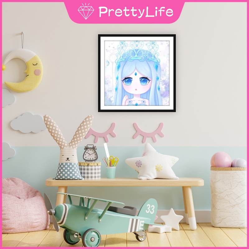 Bộ Tranh Đính Đá Tự Làm Họa Tiết Công Chúa Ye Luoli 2022 Kích Thước 30x30cm