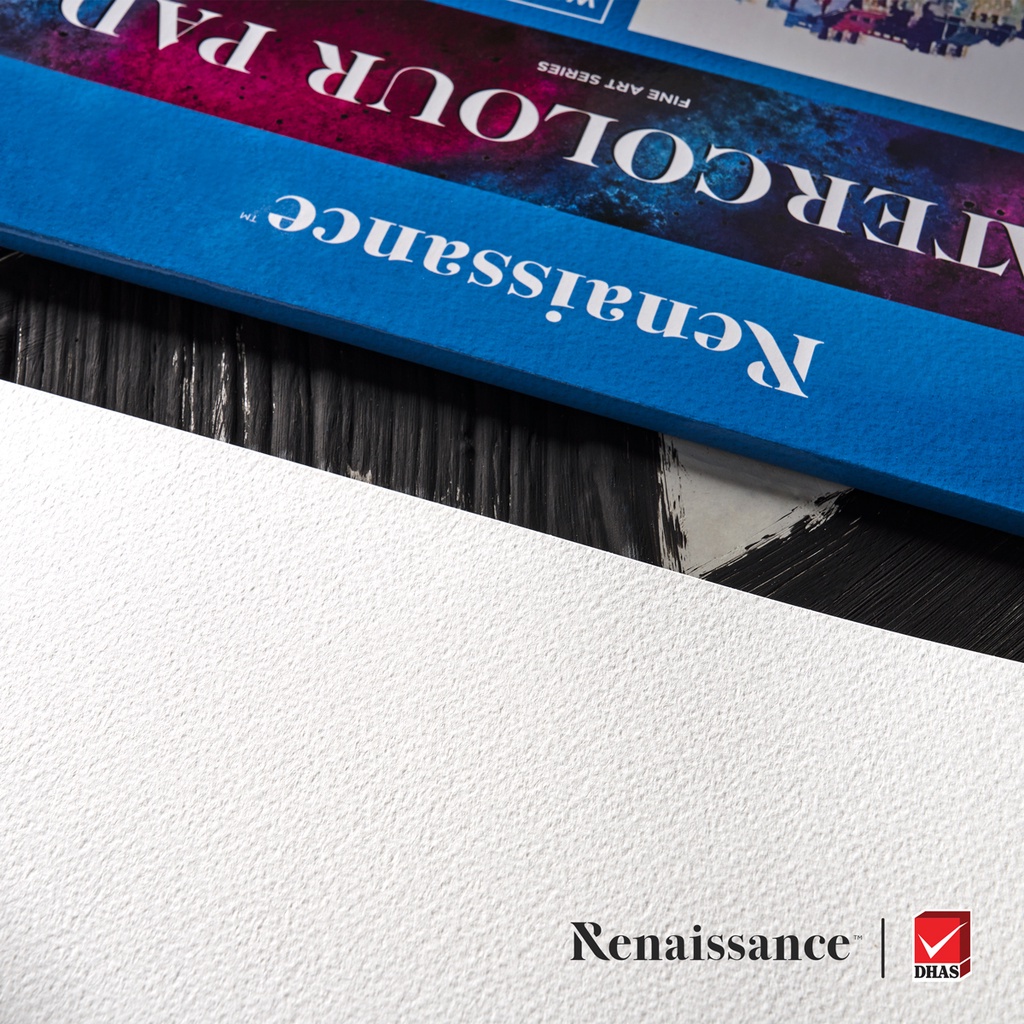 Tập giấy vẽ A6/A4/A3 Renaissance r105, vở vẽ cao cấp, hấp thụ màu tốt, bền màu, không ố vàng  FREE SHIP