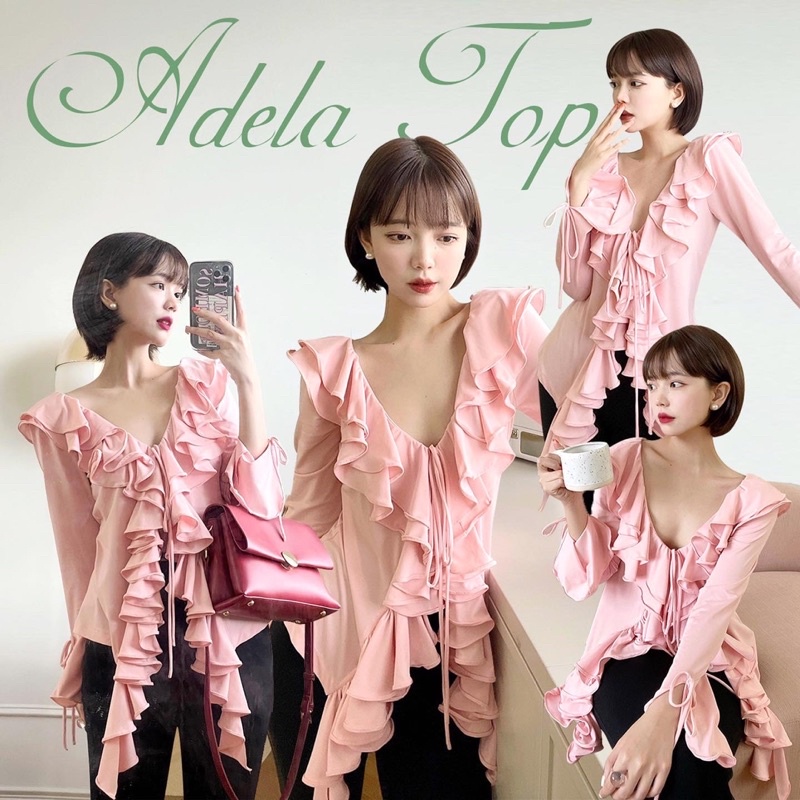 ÂME.STUDIO| Áo kiểu bèo dài tay - ADELA TOP