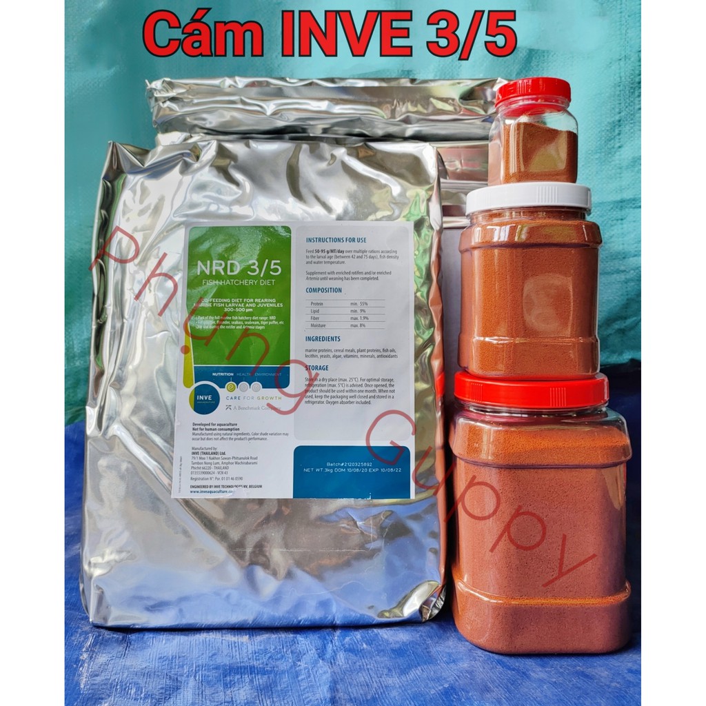 Cám Thái Inve 3/5 Thức Ăn Cho Cá 7 Màu, Betta 1kg