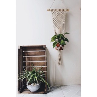 2 giỏ treo chậu cây - macrame