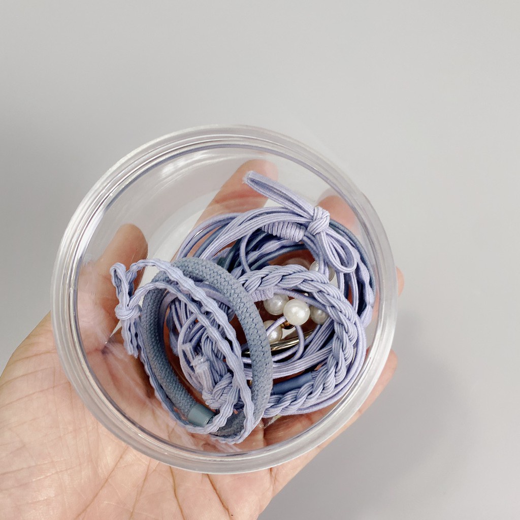 Dây buộc tóc cho bé, Hộp 12 chun buộc tóc cho bé gái