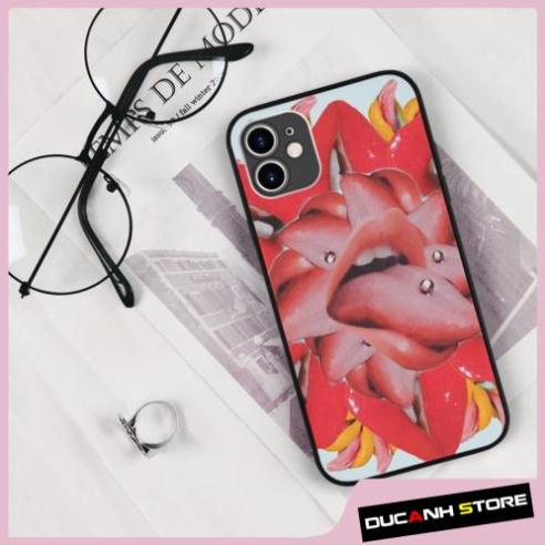 Ốp Lưng SAMSUNG hình red tounge collage art aesthetic cạnh vuông  cho iPhone PAP20211090