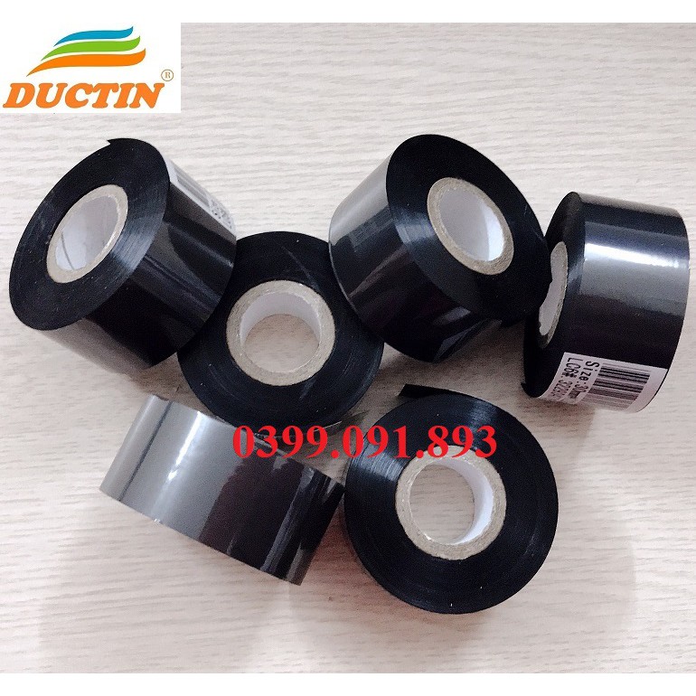 Combo 6 cuộn mực khô ruy băng in hạn sử dụng máy in date dập tay bán tự động