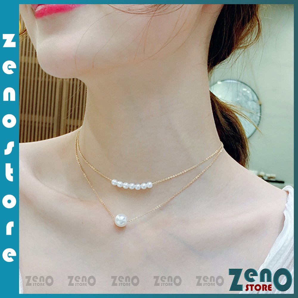 Dây chuyền kép ZenO DC01 chuỗi hạt phong cách Hàn Quốc