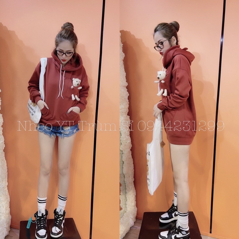 Áo hoodies nỉ bông gấu túi ms125 | BigBuy360 - bigbuy360.vn