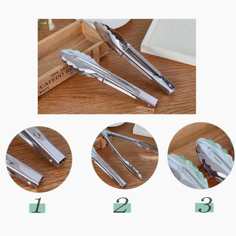 1 Kẹp gắp thức ăn mini bằng thép không gỉ
