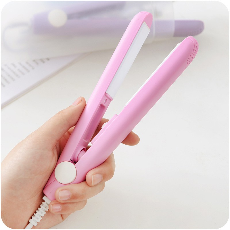 Máy uốn tóc, duỗi tóc, kẹp thẳng,  ép tóc, uốn cúp xoăn lọn đa năng mini dễ thương dành cho các bạn nữ