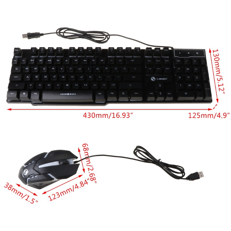 Set Bàn Phím Và Chuột Quang Chơi Game Có Dây 104 Phím Dành Cho Ns Gtx300