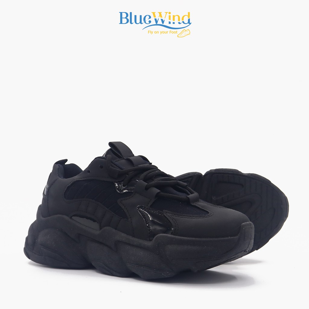 Giày Sneaker Trơn Giày Thể Thao Nữ Đế Cao Da Mềm Kiểu Dáng Hàn Quốc BLUEWIND 68741