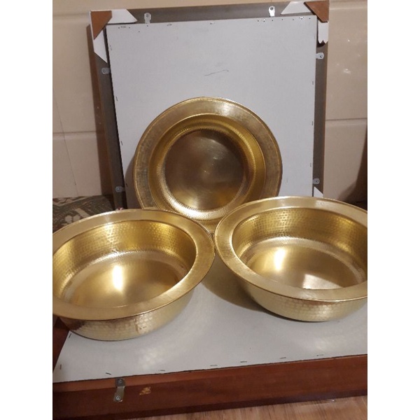Chậu thau bằng đồng 36cm  gò thủ công