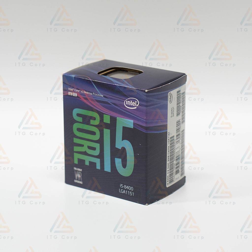CPU INTEL I5 8400 TRAY(2.8GHz turbo up to 4.0GHz, 6 nhân 6 luồng, 9MB Cache, 65W)