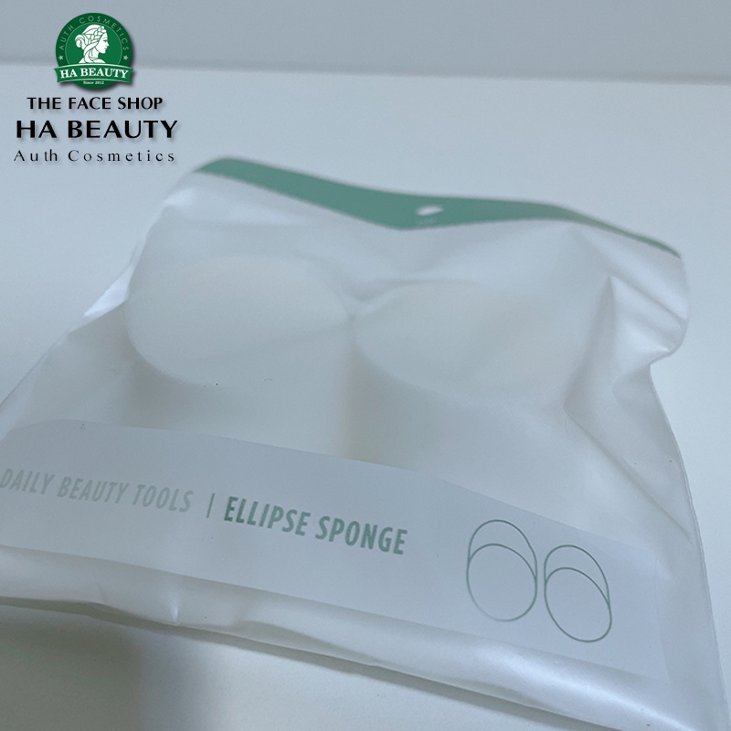 Bông mút trang điểm tán kem Daily Beauty Tools Ellipse Puff 2P 2 miếng 1 bịch