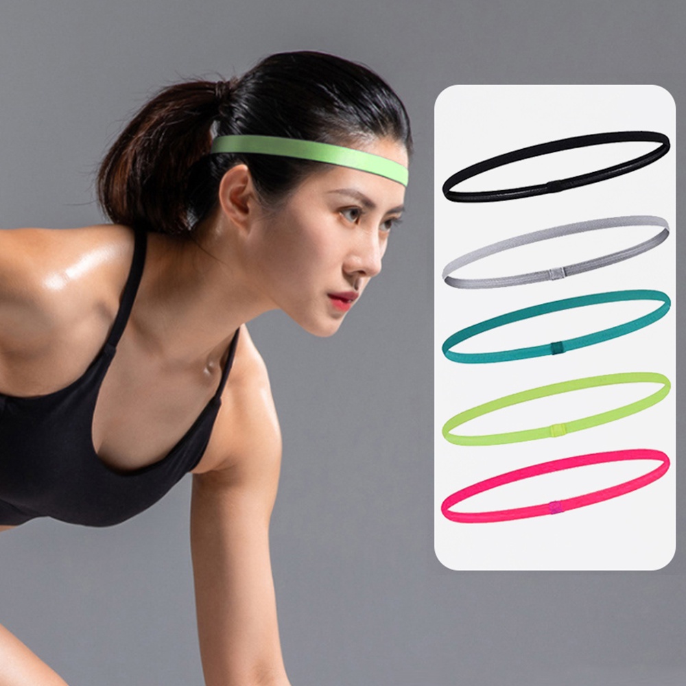 Băng đô thể thao chống trượt chặn mồ hôi, co giãn headband tập Gym, bóng rổ, chạy bộ,  bóng đá, bóng chuyền 10mm