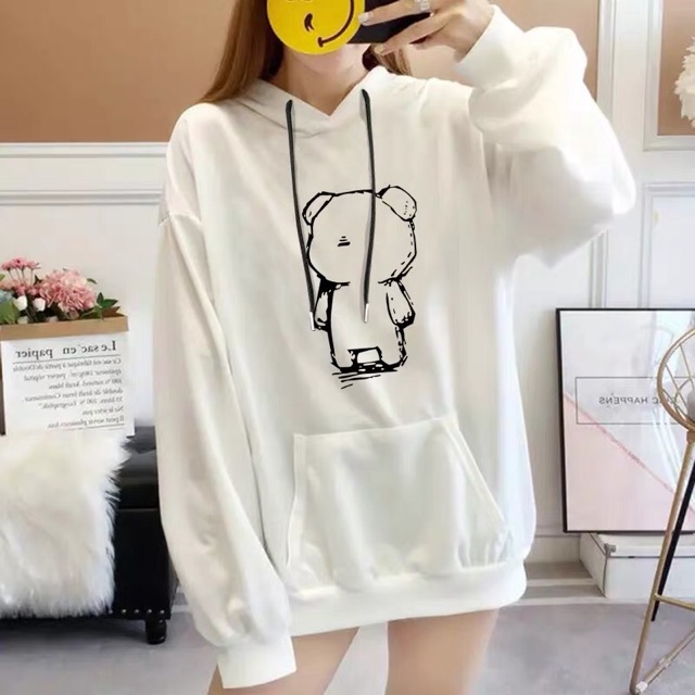 Áo hoodie nữ WIND unisex form rộng nỉ WIND HD24 thời trang nam nữ oversize ulzzang | BigBuy360 - bigbuy360.vn