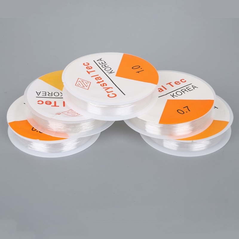 Cuộn dây cước chun co giãn làm vòng, trang sức… nhiều size