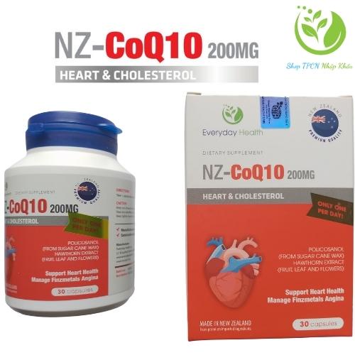 Viên uống tim mạch nhập khẩu NZ- CoQ10 200mg từ Everyday Health Cho quả tim khỏe, kiểm soát mỡ máu.