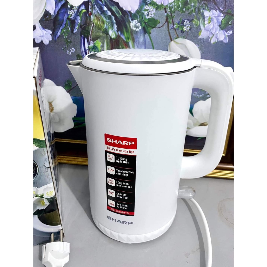 Ấm siêu tốc SHARP EKJ-17EVPS-PK 1,7L Inox 304