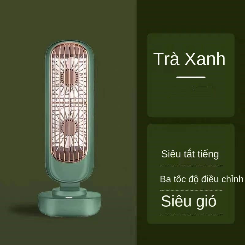 quạt tháp mini văn phòng để bàn nhỏ USB câm di động làm mát ngoài trời có thể sạc lại