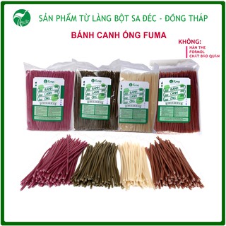 Combo 4 gói bánh canh ống bột gạo,  gạo lứt, chùm ngây và khoai lang tím Fuma