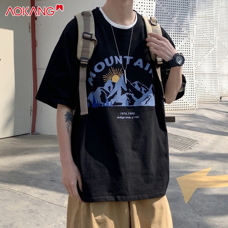 Áo thun AOKANG tay lửng thời trang phong cách hàn năng động cho nam