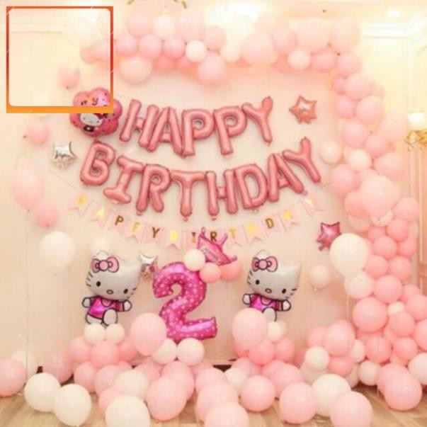 [Rẻ Vô Đich] Set bóng trang trí sinh nhật mèo kitty MS189