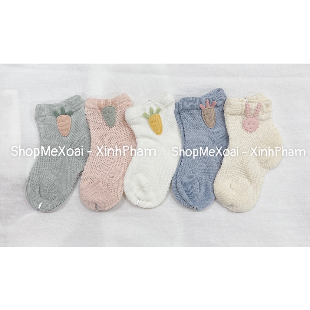 [Size 3-12M] Combo 5 đôi Tất lưới đàn hồi cho bé cực xinh xịn