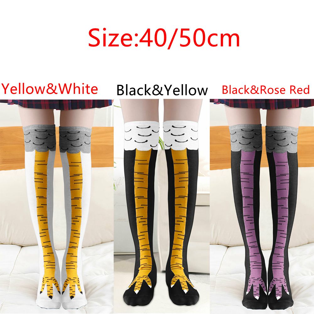 Vớ Cổ Cao Họa Tiết Chú Gà Hoạt Hình 3D Dễ Thương Thời Trang Mùa Đông Cho Nữ