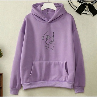[Phong Cách Harajuku] Áo Hoodie Nam Màu Tím Đũa Phép facerose Màu Tím Sinh Nhật