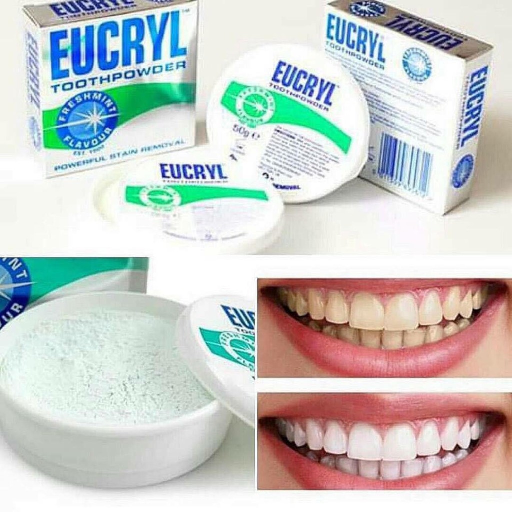 Eucryl Làm Trắng Răng - Bột Tẩy Trắng Răng Eucryl Powerful Stain Removal Toothpowder 50g