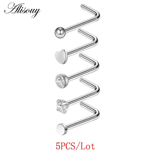 Alisouy Mới 1 Thép 20G Giả Mũi Nhẫn Giả Septum Nhẫn Vòng Nostril Daith Xuyên Kẹp Giả Trên Mũi Nhẫn Oreja Piercings Trang Sức