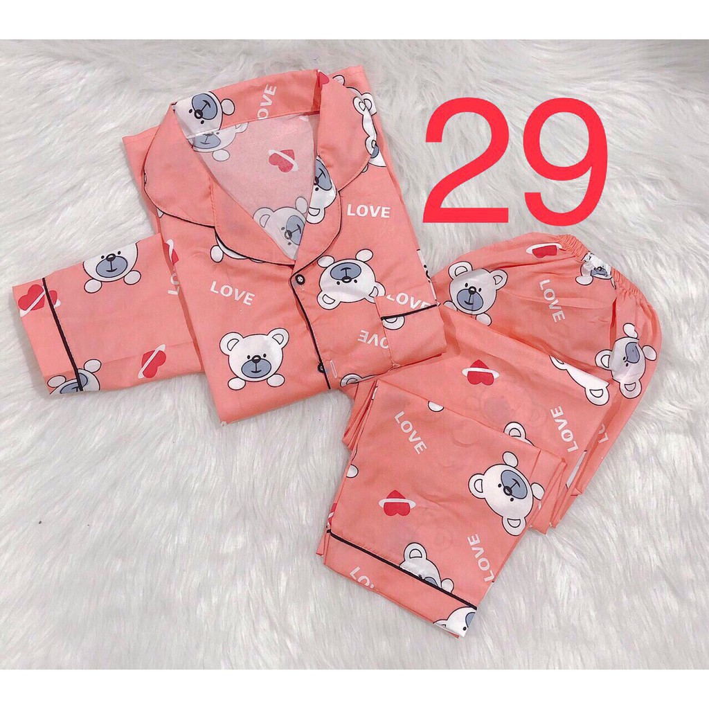Quần áo ngủ 👘FreeShip👘Bộ pizama áo cộc quần dài tay chất kate thái siêu đẹp
