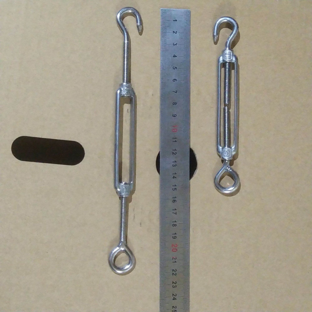 Tăng đơ inox 304 không gỉ sét có từ tính nhẹ. loại 6mm  8mm giá 1 cái.