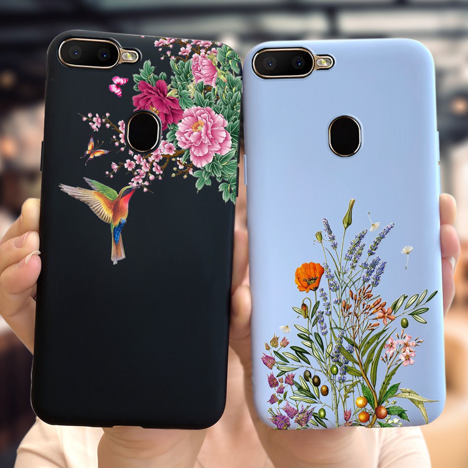 Ốp điện thoại dẻo họa tiết hoa nhiều màu thời trang cho Oppo A5S Ax5S A7 Ax7 Oppo A12 Cph2083 Oppoa5S Cph1909