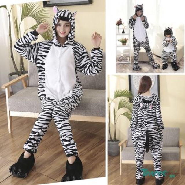 Bộ đồ liền thân hình thú ngựa vằn