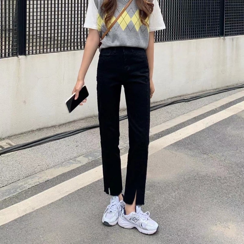 Quần đen dáng suông siêu co dãn có BIGSIZE