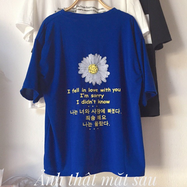 Áo tay lỡ Hoa cúc Hàn Quốc - I feel in love with you | BigBuy360 - bigbuy360.vn