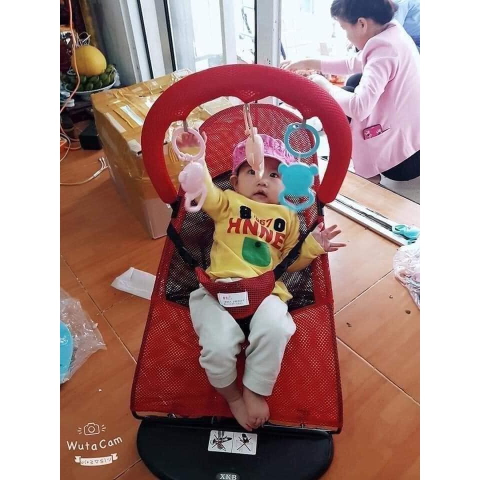 GHẾ RUNG CHO BÉ Kèm Đồ Chơi Treo (Sản phẩm tiện ích giúp cha mẹ chăm bé dễ dàng hơn)
