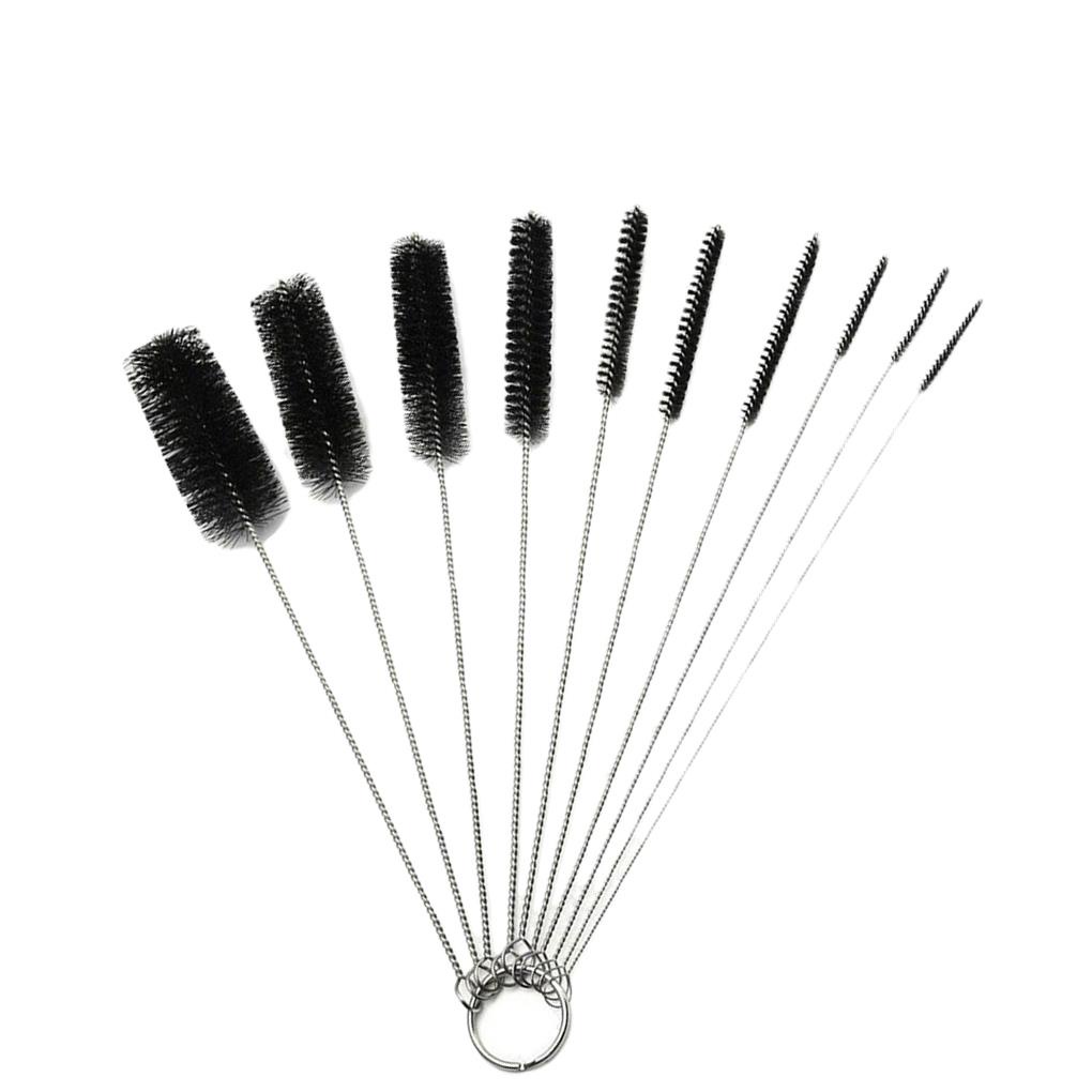 Bộ 10 Cọ Vệ Sinh Ống Hút/Tay Cầm Ly/ Bàn Phím Máy Tính/ Trang Sức Tiện Dụng